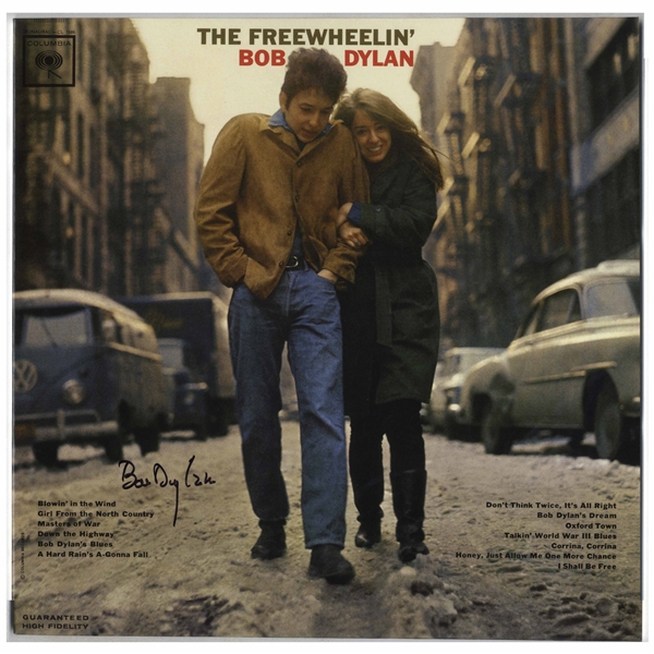 Bob Dylan Signed Album ''The Freewheelin' Bob Dylan'' -- With a COA From Dylan's Manager, Jeff Rosen